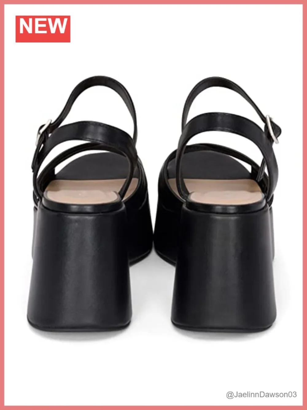 Faux Leather Open Toe Ankle Strap Platform Wedges Heels Sandals